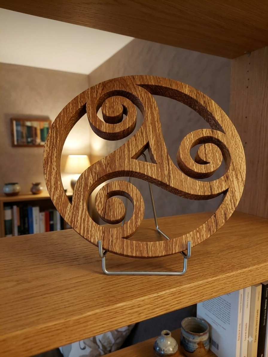 Triskell en Hêtre échauffé (bois rare)